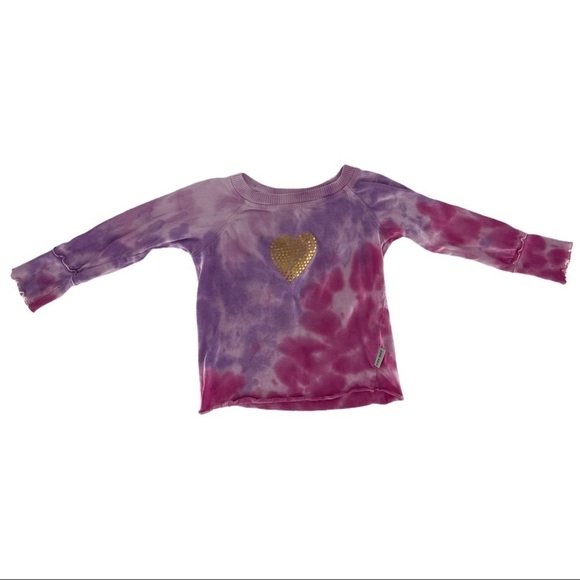 Guess Jeans Heart Tie Dye Long Sleeve Top Size 3T - Picture 3 of 9